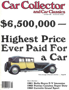 CAR COLLECTOR & CAR CLASSICS 1986 OCT - '61 RR, '62 CATALINA, '65 GRAND SPORT